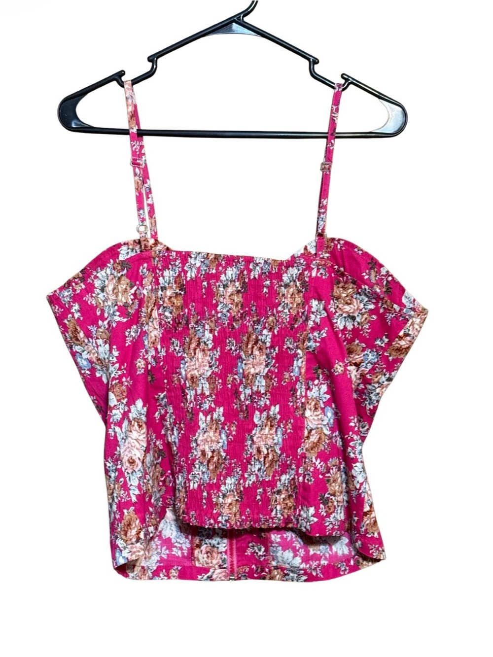 She’s Cool Floral Corset Crop Top Pink Bustier Cami Women’s 1X Y2K Style - Picture 3 of 3